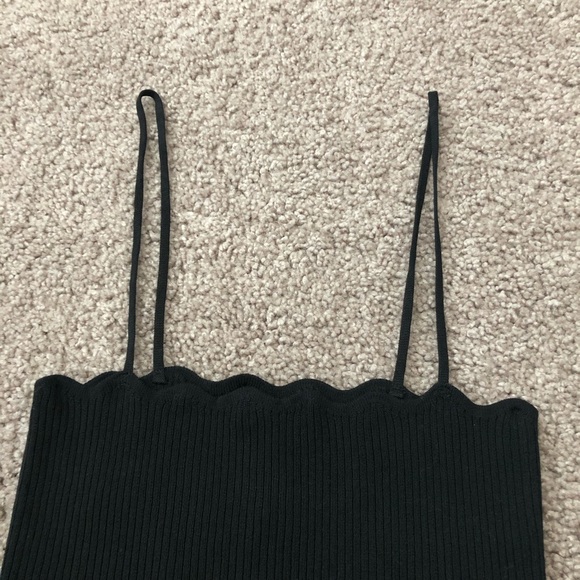 Zara Black Knit Cropped Tank Top - Picture 3 of 7